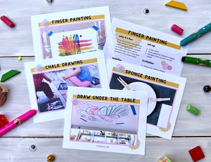 process art activity cards download
